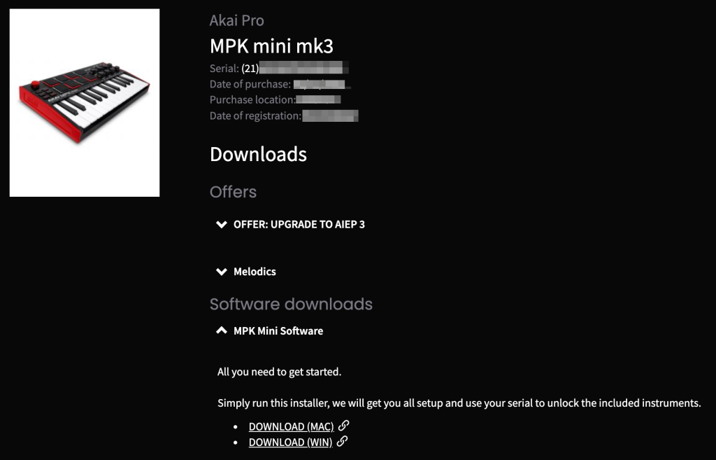 Apple SiliconでAkai Pro MPK mini MK3 – Mad Overload
