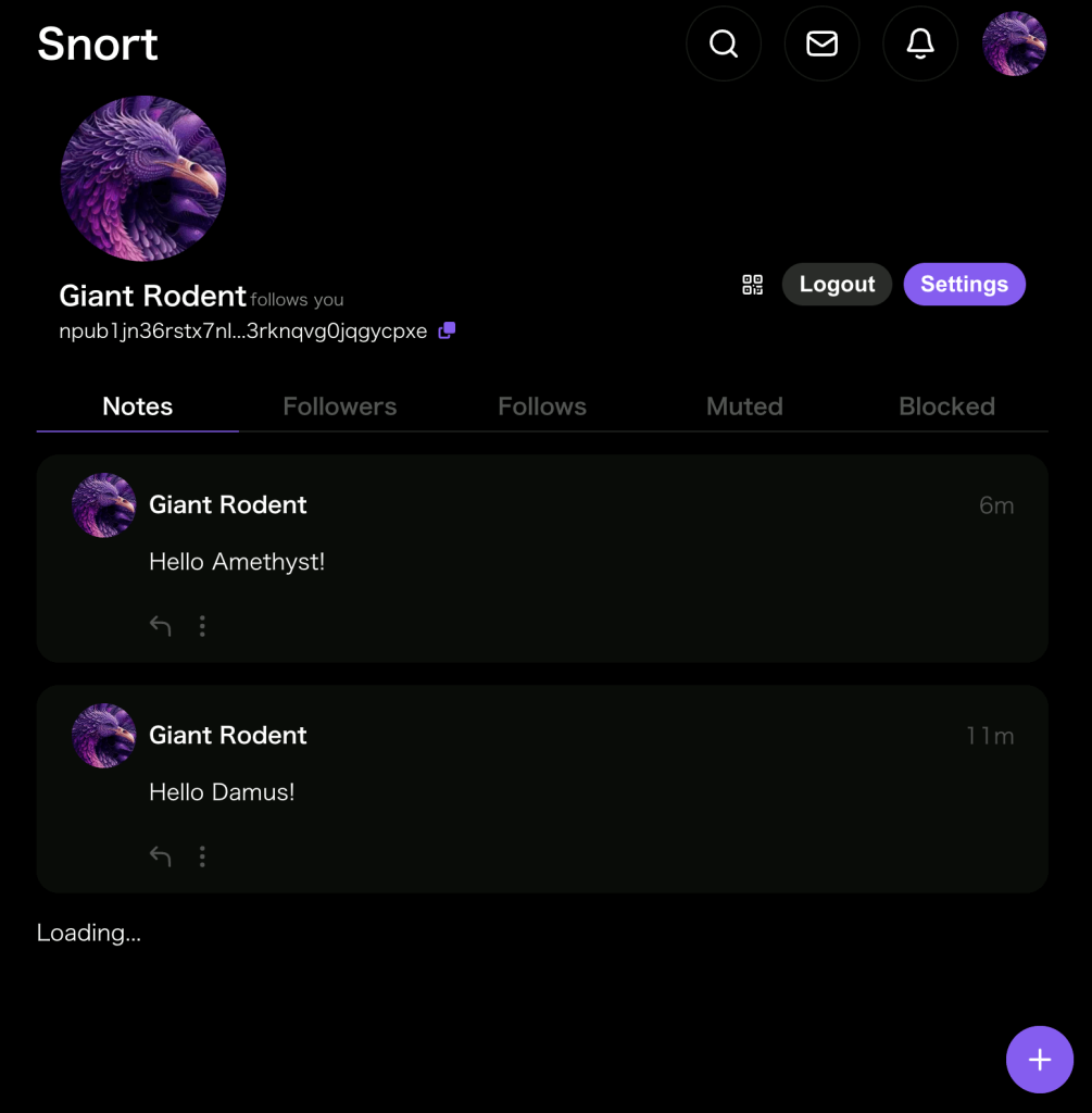 snort.social > Account