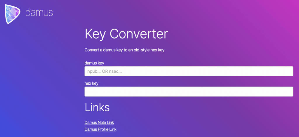 Damus > Key Converter