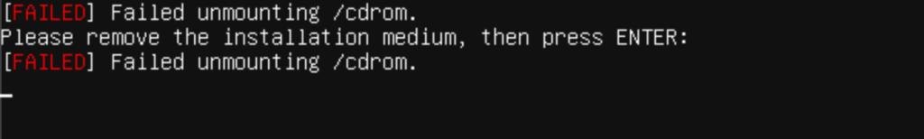 Ubuntu Server > 起動 > CD-ROMマウント失敗